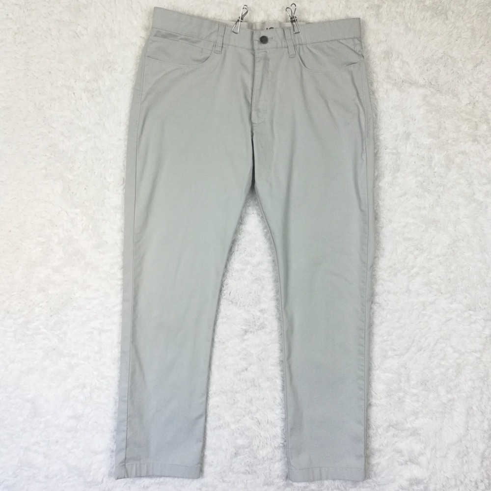 Joseph Abboud Mens Pants Chino Slim Fit Five Pocket Bluish Gray Stretch 38x30
